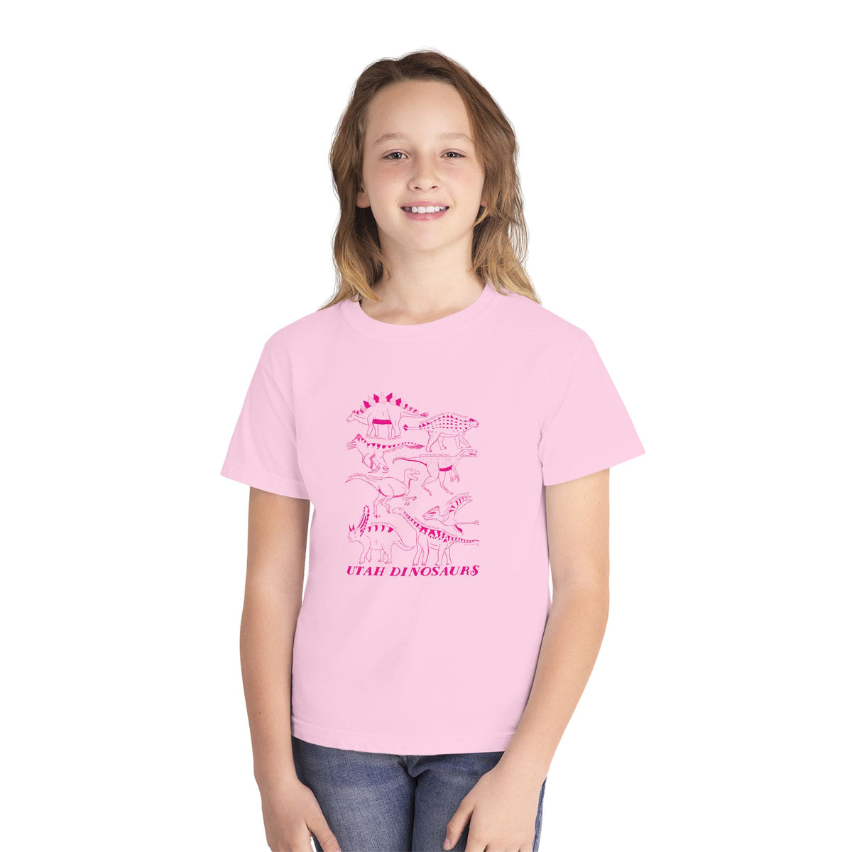 Utah Dinosaurs Youth Comfort Colors Tee