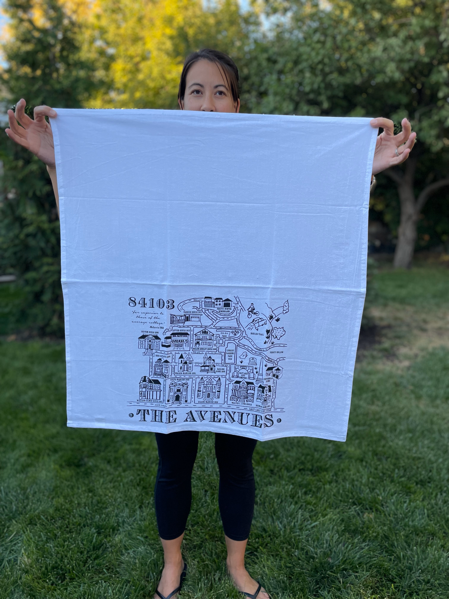 Avenues Map Tea Towel