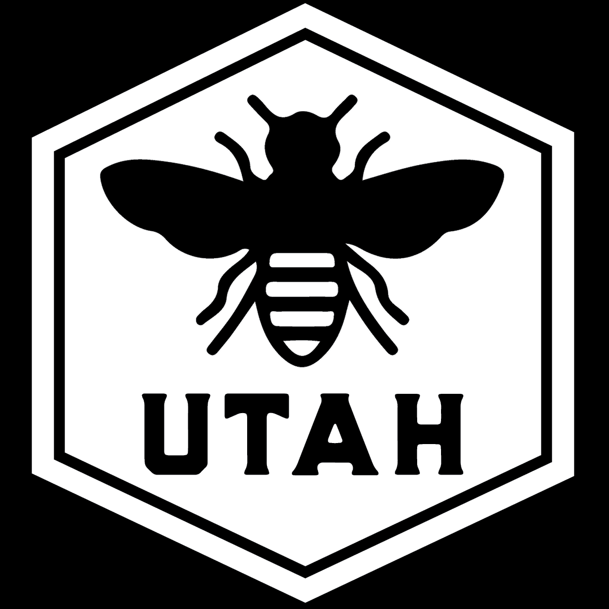 Hexagon Bee Decal