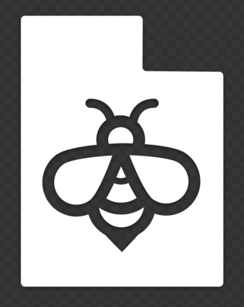 Utah Outline Bee Decal