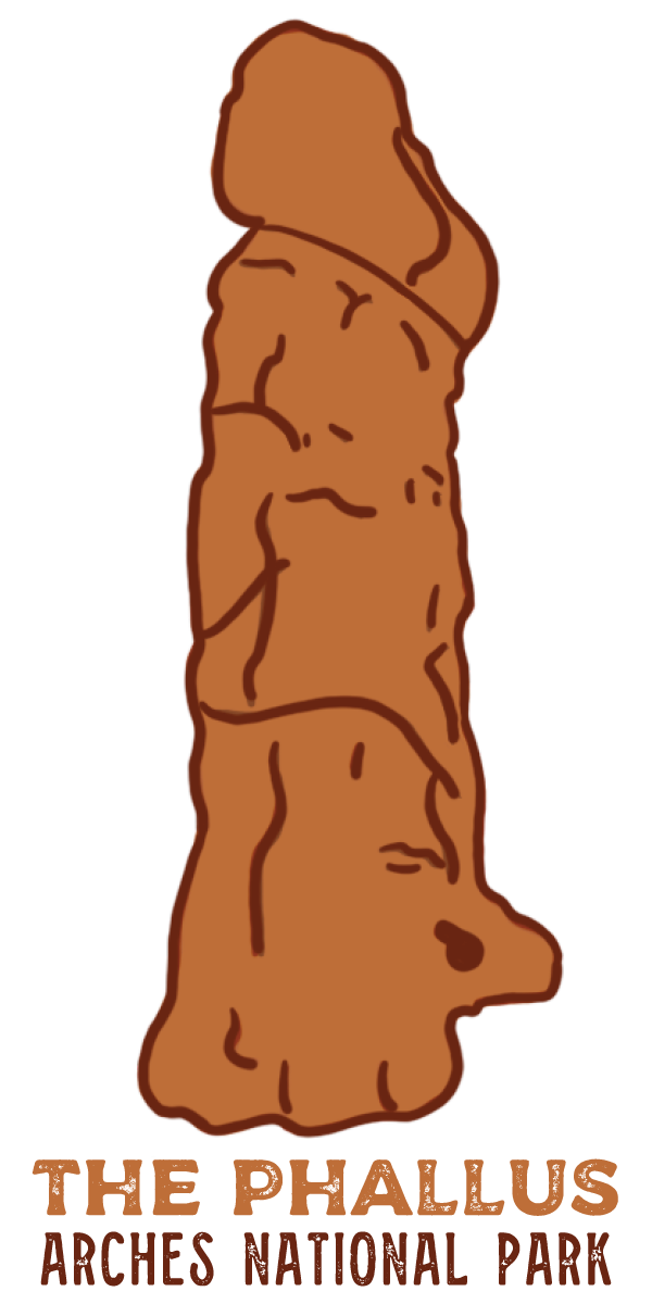 The Phallus Arches Sticker