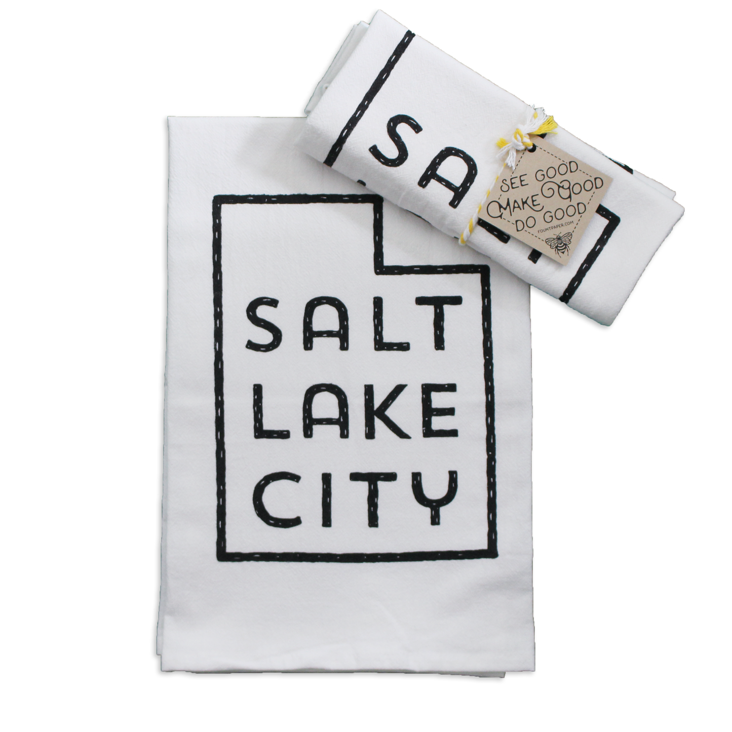 Salt Lake City Utah Tea Towel