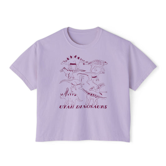 Utah Dinosaurs Adult  Boxy Tee