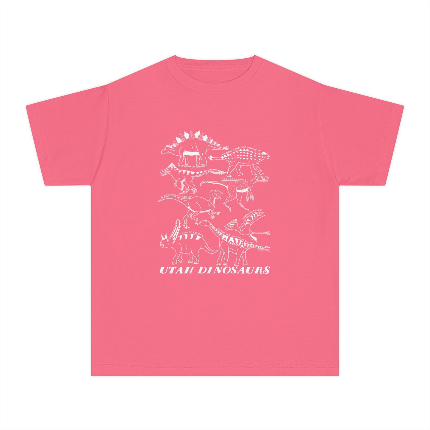 Utah Dinosaurs Youth Comfort Colors Tee