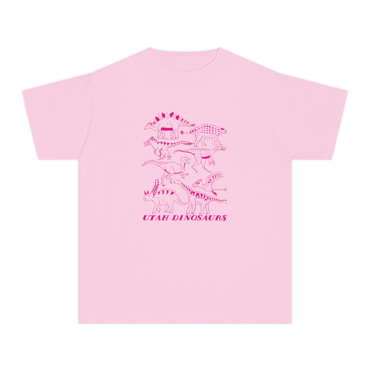 Utah Dinosaurs Youth Comfort Colors Tee