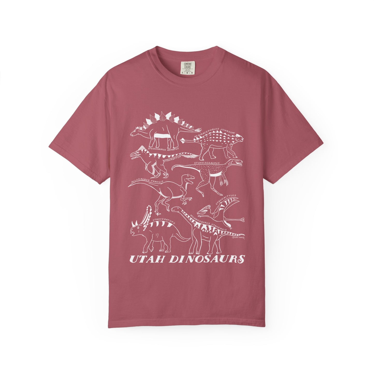 Utah Dinosaurs Adult Comfort Colors Tee