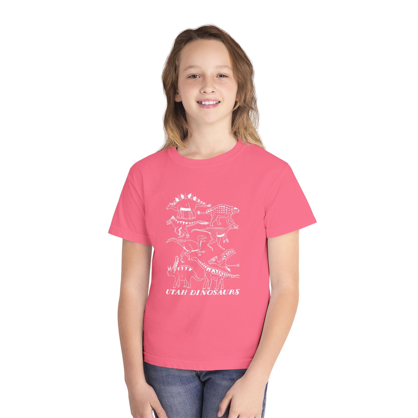Utah Dinosaurs Youth Comfort Colors Tee