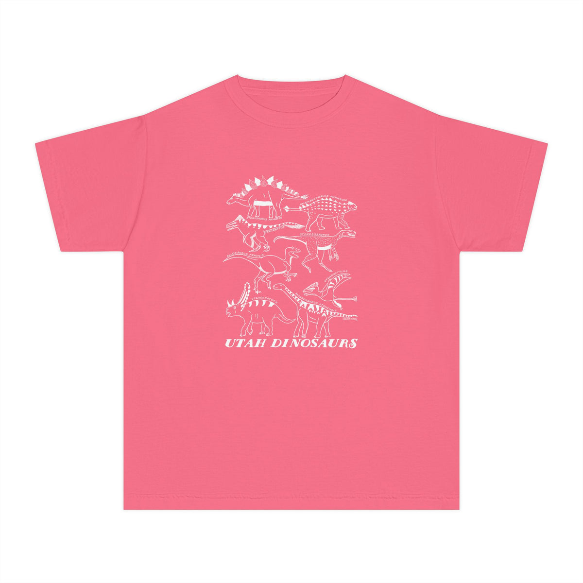 Utah Dinosaurs Youth Comfort Colors Tee