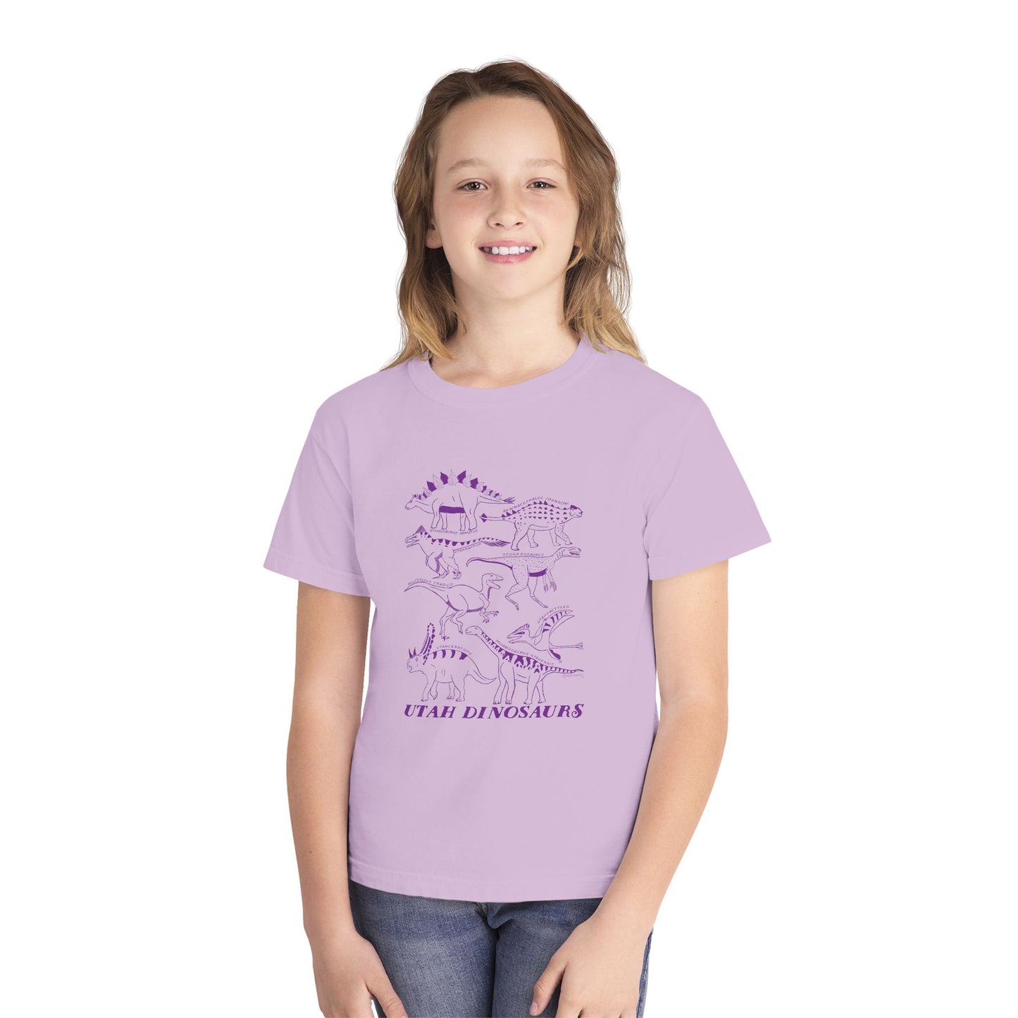 Utah Dinosaurs Youth Comfort Colors Tee