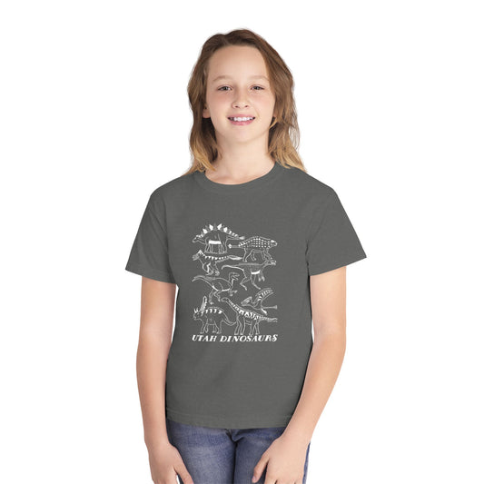 Utah Dinosaurs Youth Comfort Colors Tee