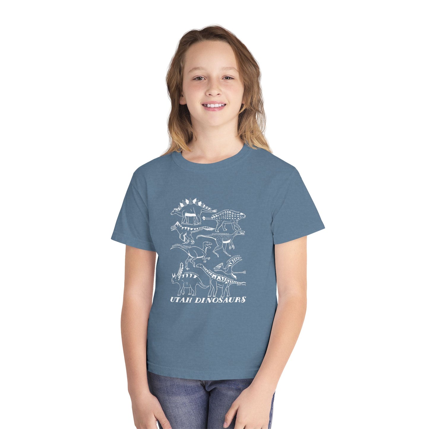 Utah Dinosaurs Youth Comfort Colors Tee