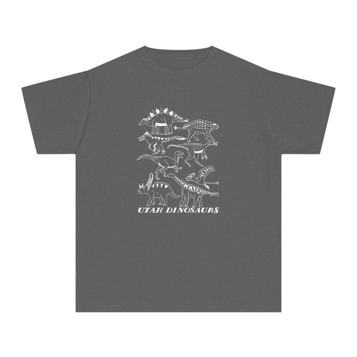 Utah Dinosaurs Youth Comfort Colors Tee
