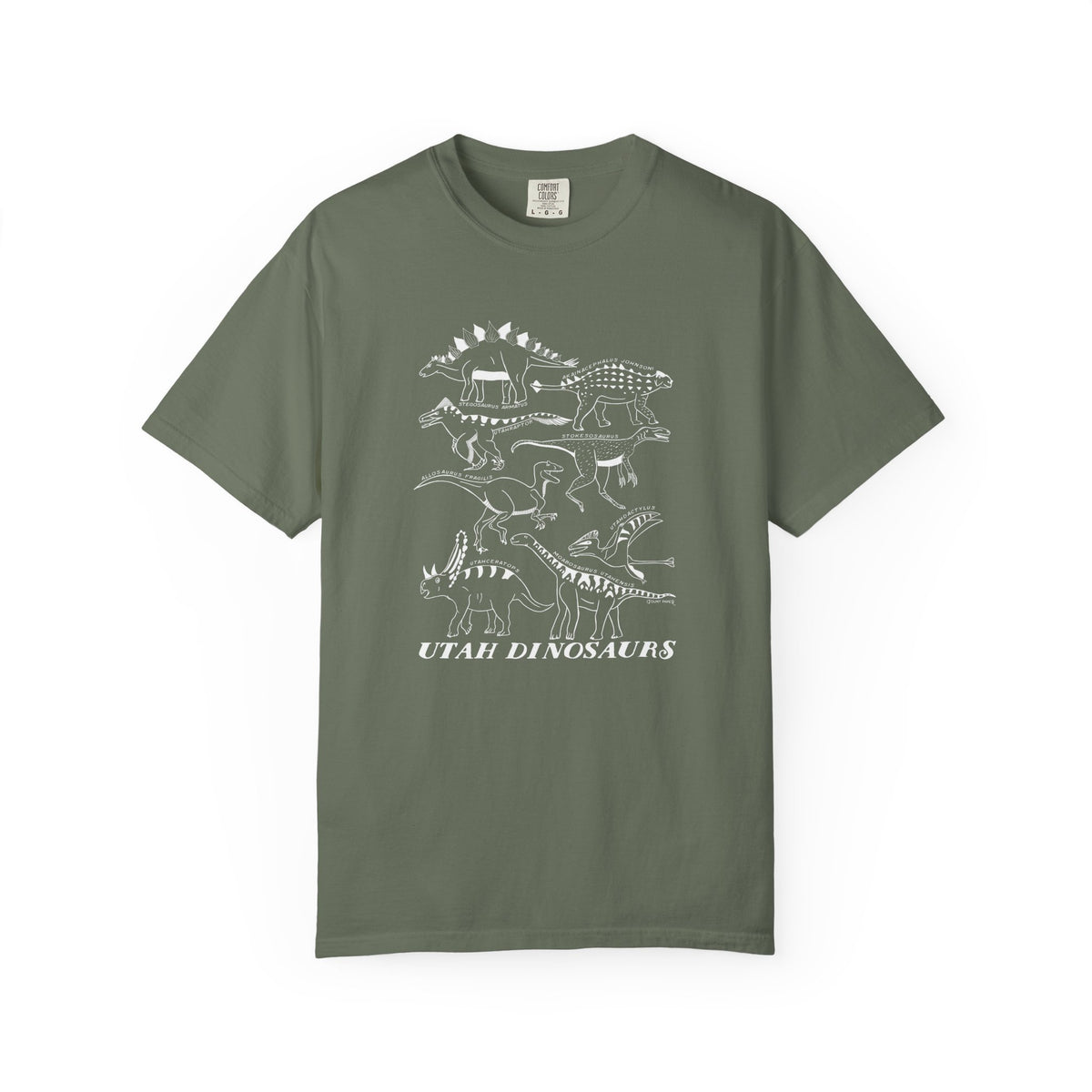 Utah Dinosaurs Adult Comfort Colors Tee