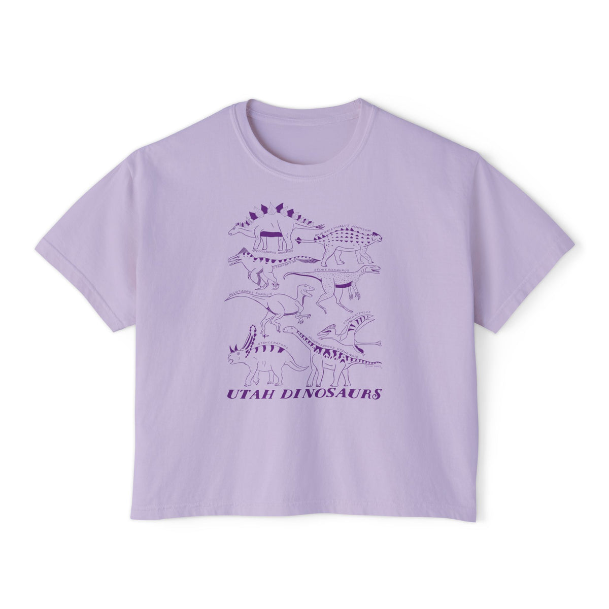Utah Dinosaurs Adult  Boxy Tee