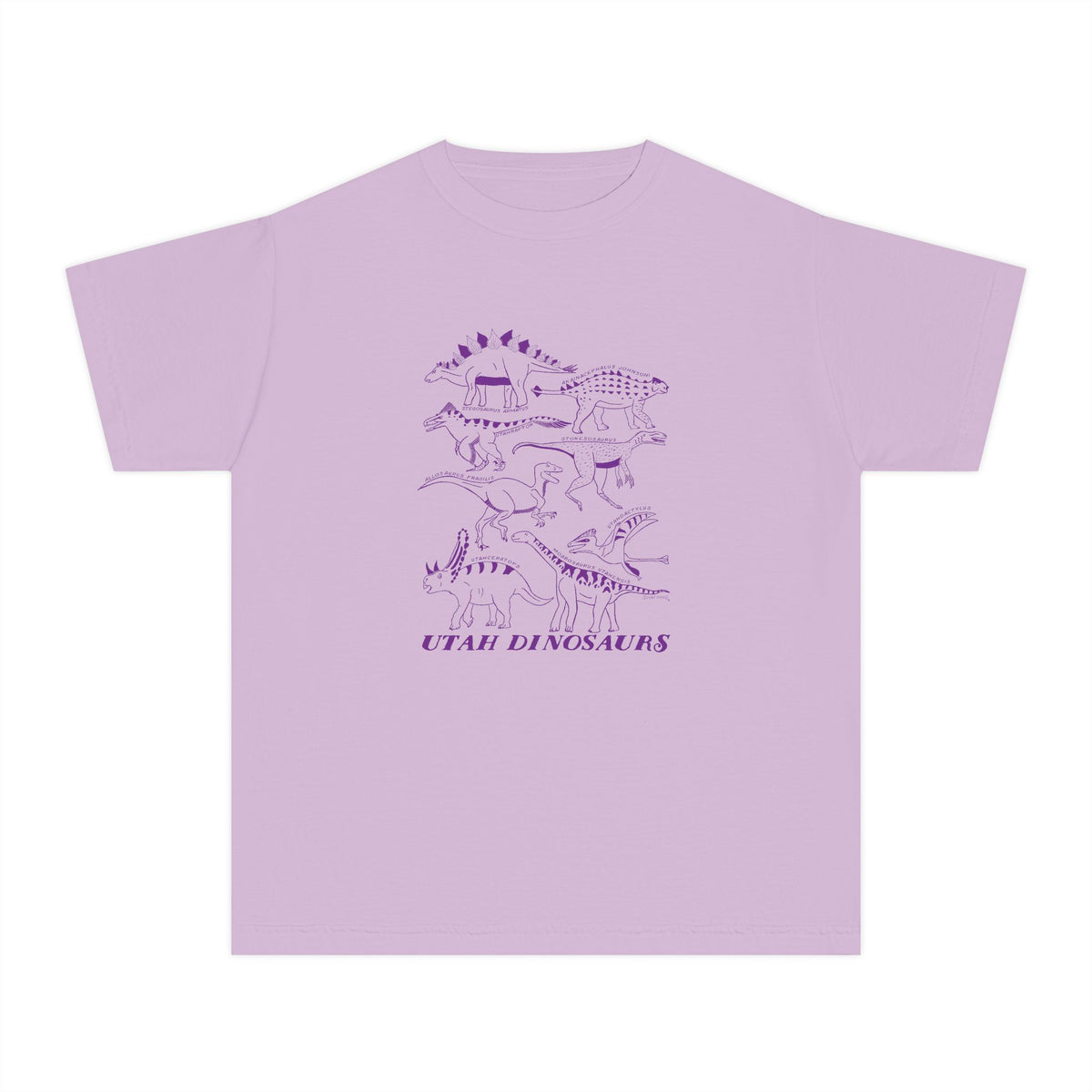 Utah Dinosaurs Youth Comfort Colors Tee